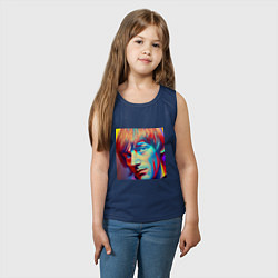 Майка детская хлопок Brian Jones Cartoon Glitch Art, цвет: тёмно-синий — фото 2