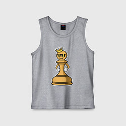 Майка детская хлопок Шахматная пешка InChess, цвет: меланж