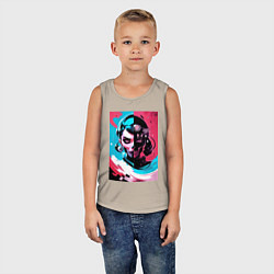 Майка детская хлопок Взгляд ведьмы - нейросеть - поп арт, цвет: миндальный — фото 2