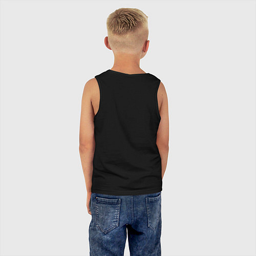 Детская майка Медведь-индеец от нейросети / Черный – фото 6