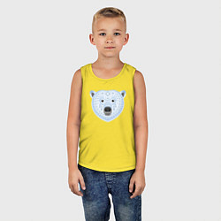 Майка детская хлопок Полярный медведь, цвет: желтый — фото 2