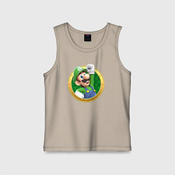 Детская майка Луиджи значок