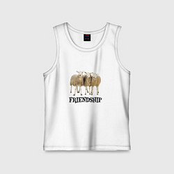 Майка детская хлопок Дружба на все времена, цвет: белый