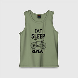Детская майка Eat sleep bike repeat