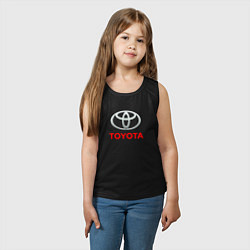 Майка детская хлопок Toyota sport auto brend, цвет: черный — фото 2