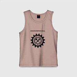 Майка детская хлопок Industrial - Инженерная Слава России, цвет: пыльно-розовый