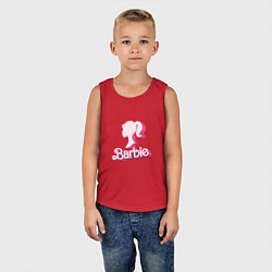 Майка детская хлопок Барби - объемная фигурка, цвет: красный — фото 2