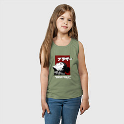 Майка детская хлопок Аой Тодо Магическая битва, цвет: авокадо — фото 2