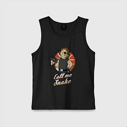 Майка детская хлопок Vault snake, цвет: черный