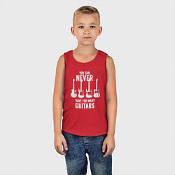 Майка детская хлопок Гитар много не бывает, цвет: красный — фото 2