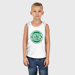 Майка детская хлопок Ball Celtics, цвет: белый — фото 2