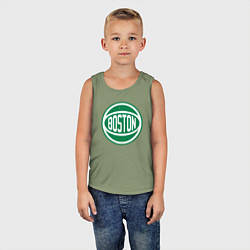Майка детская хлопок Ball Celtics, цвет: авокадо — фото 2