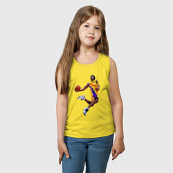 Майка детская хлопок Kobe Bryant dunk, цвет: желтый — фото 2