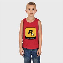 Майка детская хлопок Rockstar, цвет: красный — фото 2