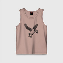 Майка детская хлопок Тупик в полёте, цвет: пыльно-розовый