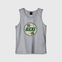 Майка детская хлопок Go bucks go, цвет: меланж