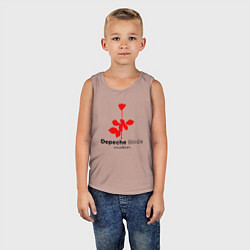 Майка детская хлопок Depeche Mode - Violator album logo, цвет: пыльно-розовый — фото 2
