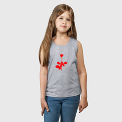 Майка детская хлопок Depeche Mode - Violator rose logo, цвет: меланж — фото 2