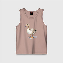 Майка детская хлопок Серый гусь, цвет: пыльно-розовый