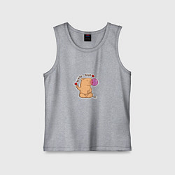 Детская майка Капибара: миру мир