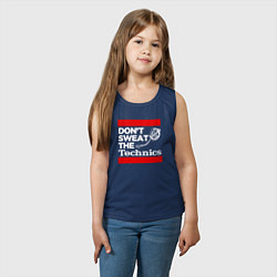 Майка детская хлопок Dont sweat the Technics, цвет: тёмно-синий — фото 2