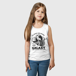 Майка детская хлопок Приключение в галактике, цвет: белый — фото 2