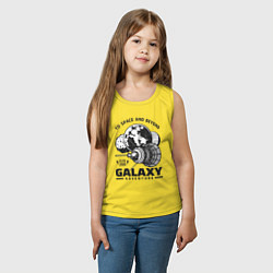 Майка детская хлопок Приключение в галактике, цвет: желтый — фото 2