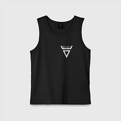 Майка детская хлопок Символ велеса на груди, цвет: черный