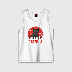 Майка детская хлопок Catzilla, цвет: белый