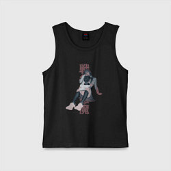 Майка детская хлопок Человек-бензопила - Демон войны и Аса, цвет: черный