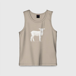 Детская майка Белый ягненок