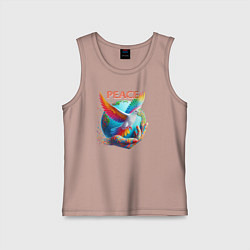 Детская майка Голубь мира peace