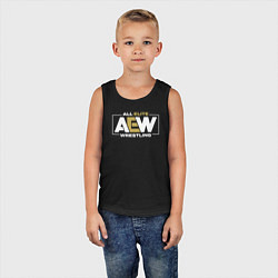 Майка детская хлопок All Elite Wrestling AEW, цвет: черный — фото 2