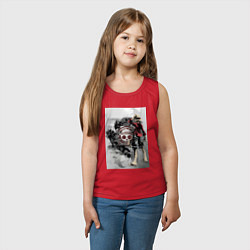 Майка детская хлопок Луффи Монки, цвет: красный — фото 2