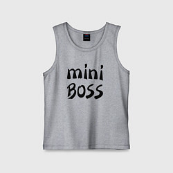 Майка детская хлопок Mini boss, цвет: меланж