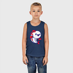 Майка детская хлопок Милая рыбёшка, цвет: тёмно-синий — фото 2