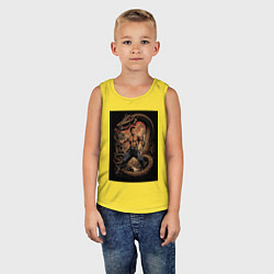 Майка детская хлопок Боец Муай Тай, цвет: желтый — фото 2