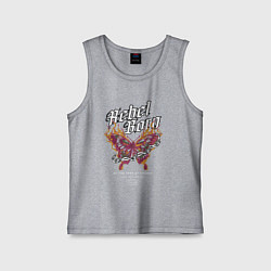 Майка детская хлопок Рожденный мятежником, цвет: меланж