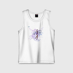 Майка детская хлопок Кэ Цин из Геншин Импакт, цвет: белый