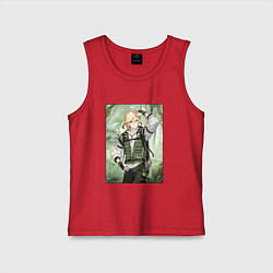 Майка детская хлопок Кавех Геншин, цвет: красный