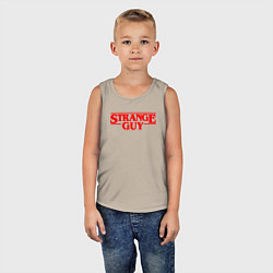 Майка детская хлопок Странный парень, цвет: миндальный — фото 2