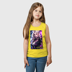 Майка детская хлопок League of Legends Kaisa Kda, цвет: желтый — фото 2