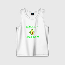 Майка детская хлопок Avokado boss, цвет: белый