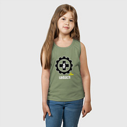 Майка детская хлопок Laibach - A face, цвет: авокадо — фото 2