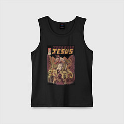 Майка детская хлопок Доисторический Иисус, цвет: черный