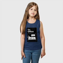 Майка детская хлопок Паркур и офис, цвет: тёмно-синий — фото 2