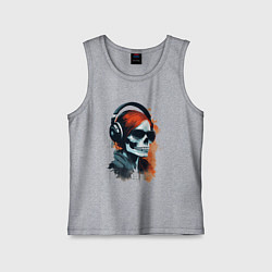 Детская майка Grunge redhead girl skull