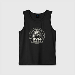 Майка детская хлопок Gym fitness club, цвет: черный