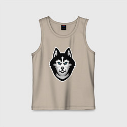 Майка детская хлопок Волчонок, цвет: миндальный