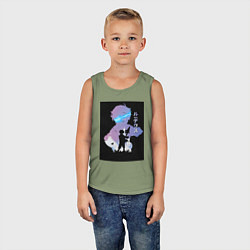 Майка детская хлопок Реинкарнация безработного Рудеус Грейрат, цвет: авокадо — фото 2